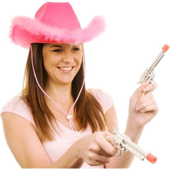 Cowboy Hat with feathers Heart Shaped Sunglasses for Women, Women Party Dress Up - Picture 2 of 6